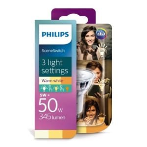 Philips LED lamp GU10 5Watt SceneSwitch dimbaar 220Volt