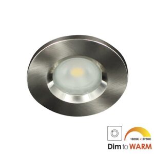 LED spot GU10 7Watt rond NIKKEL IP65 dimbaar