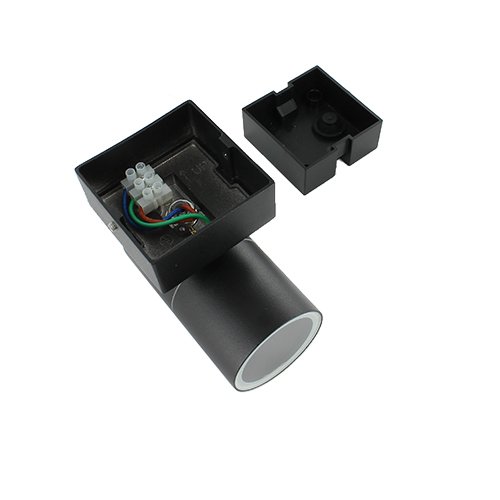 Wandlamp LED armatuur GU10 fitting IP65 waterdicht rond 1x achterkant