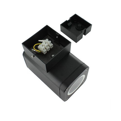 Wandlamp LED armatuur GU10 fitting IP65 waterdicht vierkant 1x achterkant
