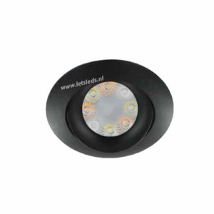 Wifi LED RGBW spot ZWART kantelbaar GU10 4Watt rond dimbaar