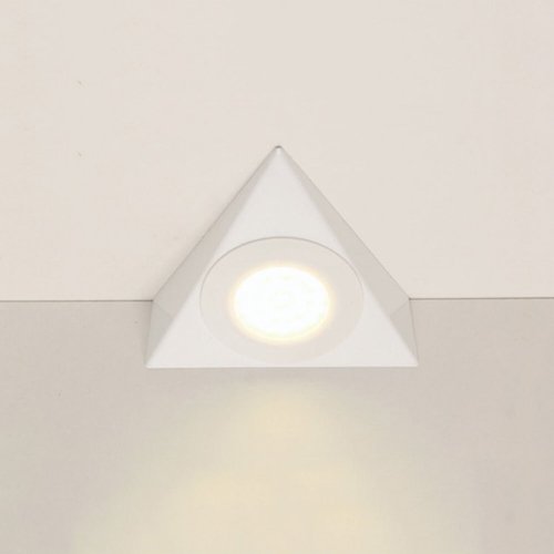 LED driehoekspot 3Watt rond WIT dimbaar