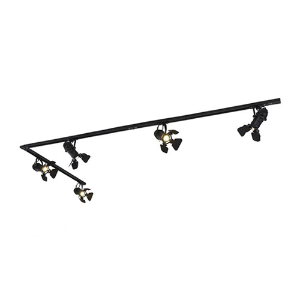 Movie LED railverlichting 1-fase met 5 spots ZWART IP20