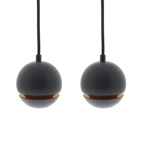 Golden Ball hanglamp 2x zwart dimbaar