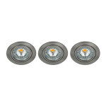 LED spot kantelbaar 5Watt rond NIKKEL IP65 dimbaar ID1 SET3 - 1