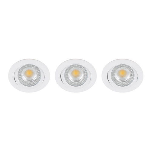 LED spot kantelbaar 5Watt rond WIT IP65 dimbaar ID2 SET3 - 2