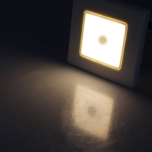 LED trapverlichting 1.5Watt WIT vierkant PIR sensor