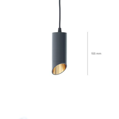 Obliq Small hanglamp zwart brons