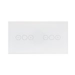 Novo Smart Touch wit-glas dubbele LED dimmer combinatie compleet