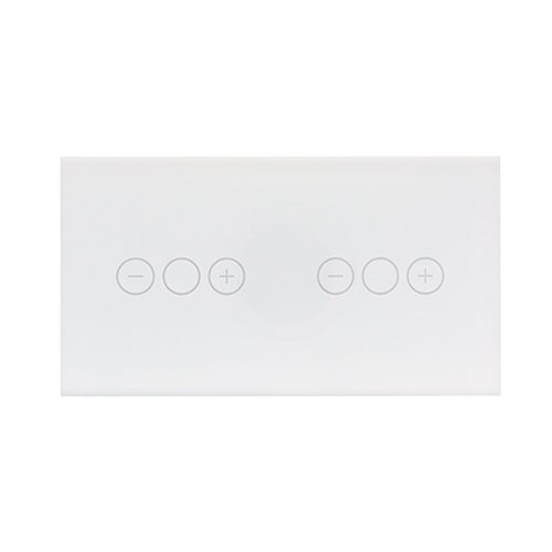Novo Smart Touch wit-glas dubbele LED dimmer combinatie compleet