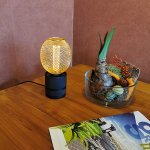 LED tafellamp E27 3.5Watt dimbaar globe 110mm goud-amber