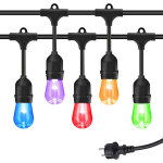 10m Wi-Fi LED Prikkabel - RGB + CCT - IP65 Lichtsnoer Buiten - Light String - inclusief 10x E27 lampen