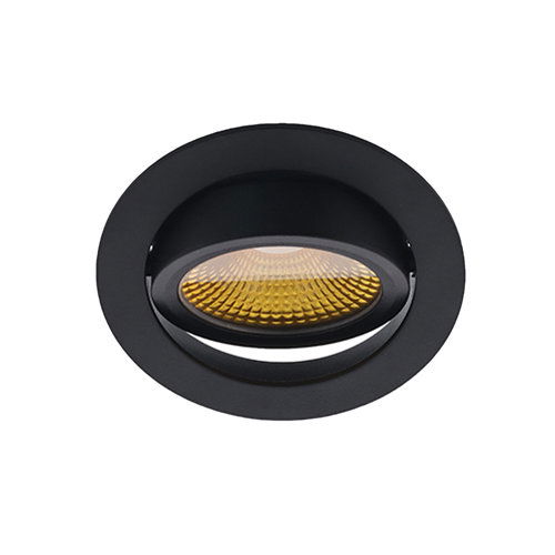 Bella LED spot kantelbaar 5Watt rond ZWART GOUD IP65 dimbaar