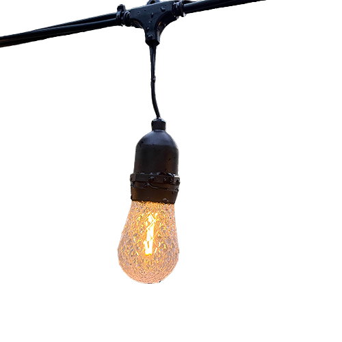 Arena LED Prikkabel - Kristal - IP65 Lichtsnoer Buiten - koppelbaar - inclusief 50x E27 lampen