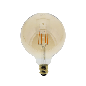 LED filament E27 6Watt dimbaar globe 125mm