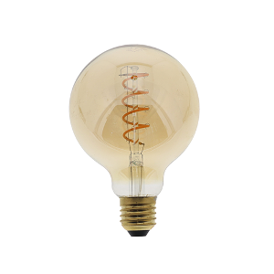 LED kooldraad E27 4Watt dimbaar globe 95mm amber