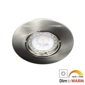 LED spot kantelbaar GU10 7Watt rond NIKKEL dimbaar