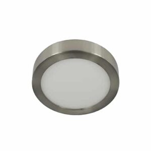 LED plafonniere 9Watt rond NIKKEL 220Volt dimbaar