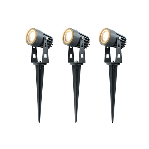 Set 3x LED tuinspot 5Watt 220Volt Mini