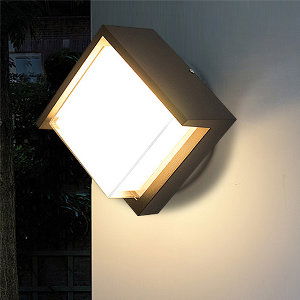 Wandlamp LED 10Watt vierkant ZWART 220Volt IP65 dimbaar