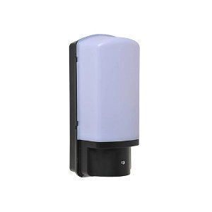 Wandlamp ZWART 220Volt IP44 dag/nacht sensor