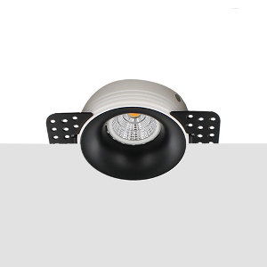 LED trimless spot GU10 COB 6Watt rond ZWART dimbaar