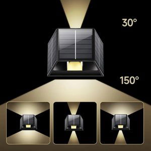 Solar - LED Wandlamp - met schemerschakelaar - tot 12 uur branden